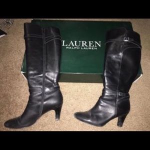 Ralph Lauren Black Leather boots
